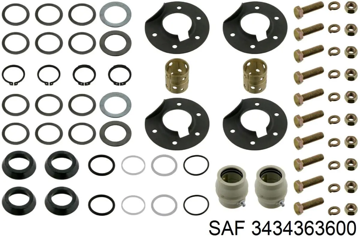Ремкомплект задніх гальм 3434363600 SAF