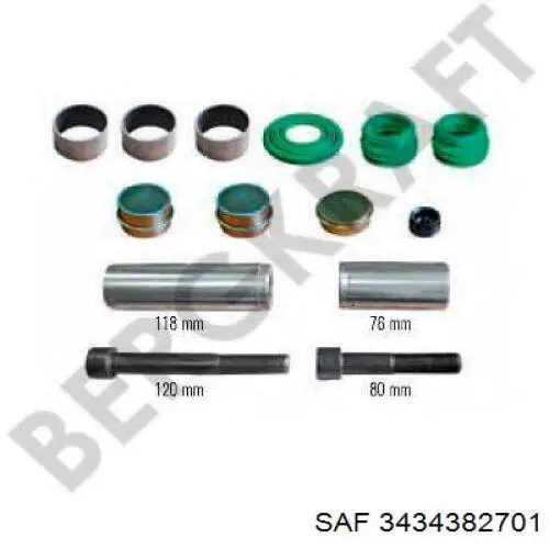 Ремкомплект супорту гальмівного переднього SAF 3434382701 ціна, від 36.15 USD