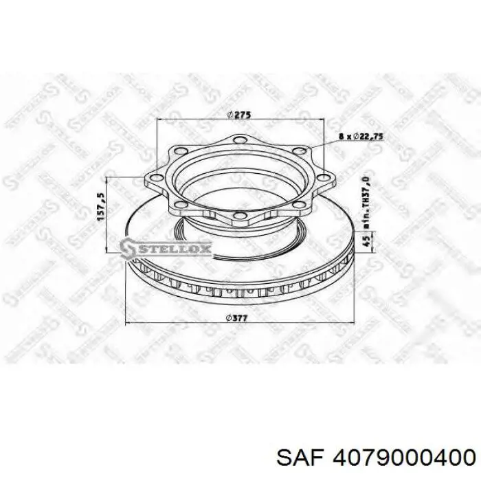 4079000400 SAF Дискові гальма