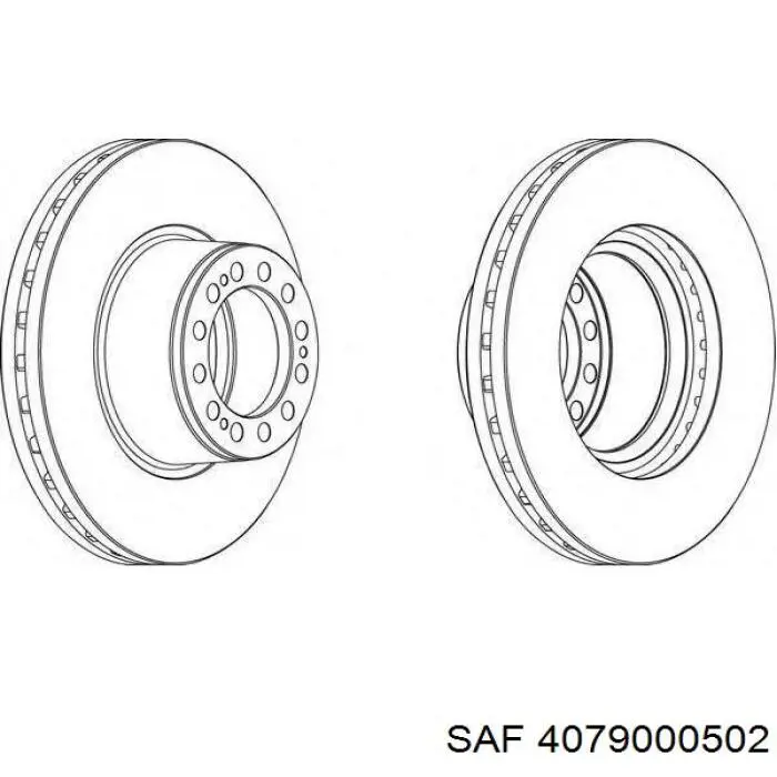 Купити 4079000502 SAF Диск заднього гальма