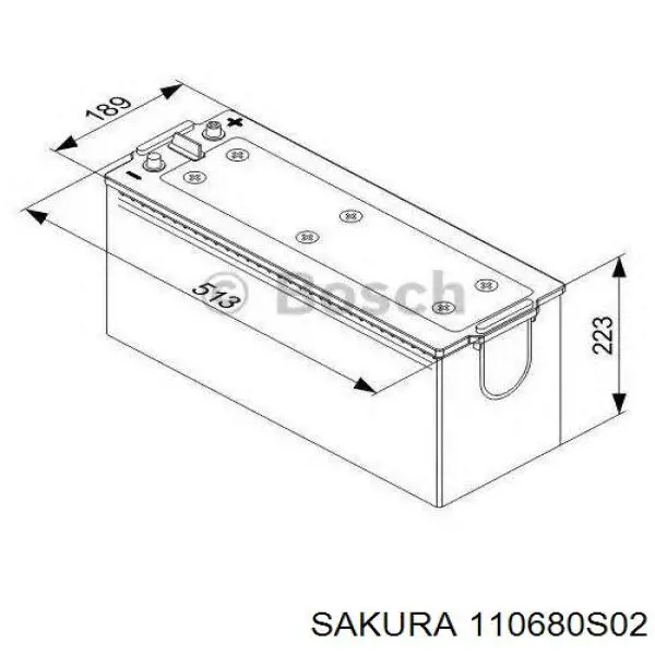 Купити Акумулятор Sakura 110 А/г (110680S02)