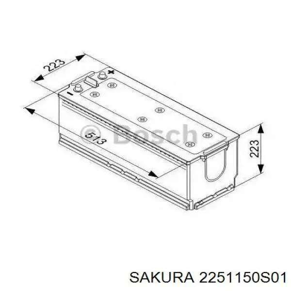 Батарея акумуляторна Sakura 2251150S01 ціна, від 327.31 USD