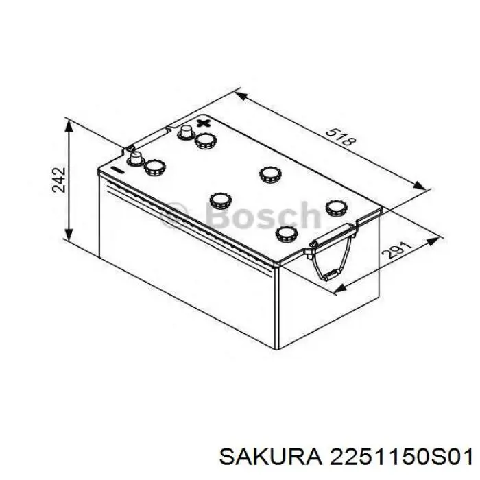 Акумуляторна батарея, АКБ 2251150S01 Sakura