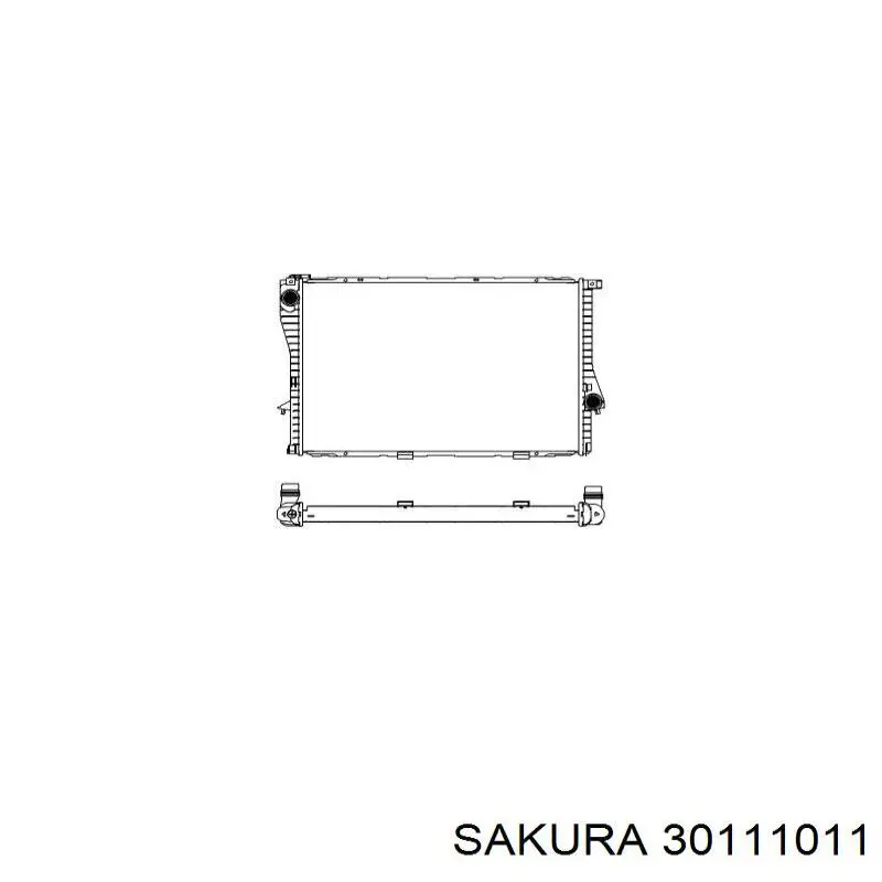 30111011 Sakura радіатор охолодження двигуна
