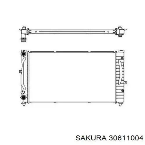 30611004 Sakura радіатор охолодження двигуна