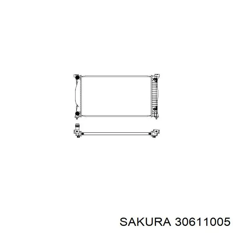 Купити 30611005 Sakura Радіатор двигуна