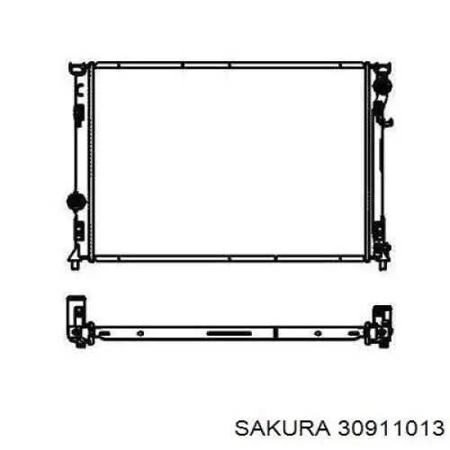 Радіатор охолодження двигуна 30911013 Sakura