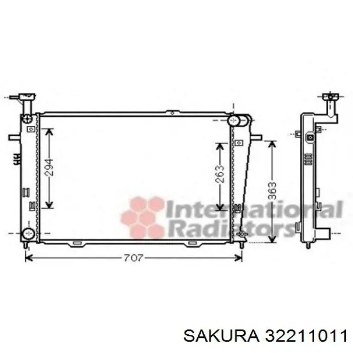 Радіатор охолодження Hyundai/Kia 253102E101