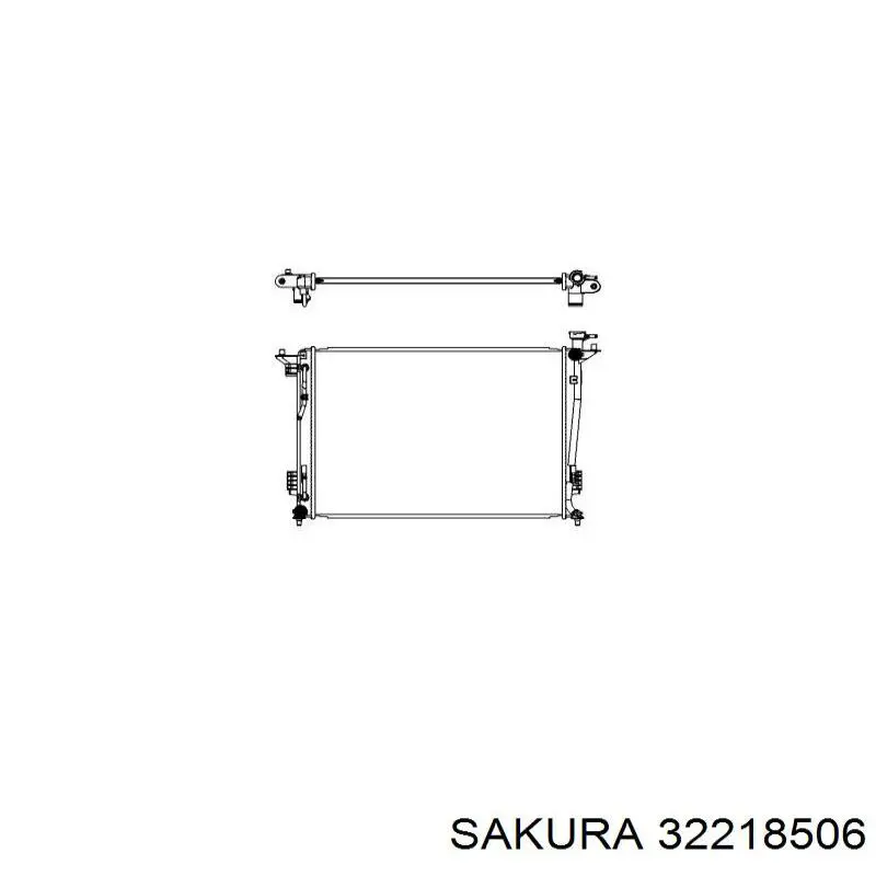 32218506 Sakura радіатор охолодження двигуна