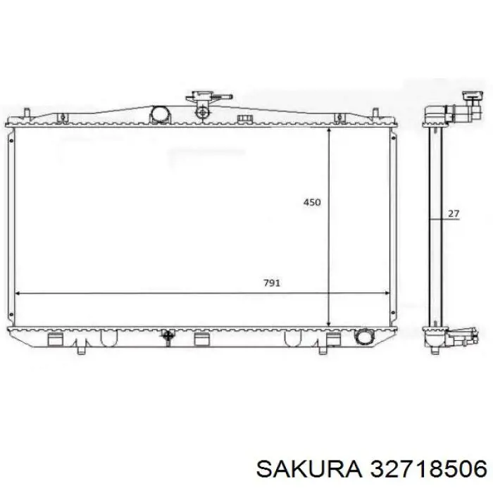 Радіатор 32718506 Sakura