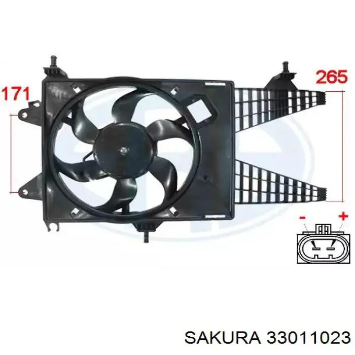 33011023 Sakura радіатор охолодження двигуна