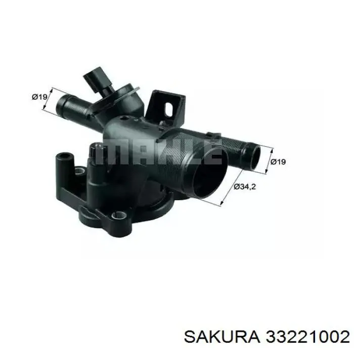 33221002 Sakura Радіатор охолодження двигуна