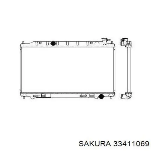33411069 Sakura Радіатор охолодження двигуна