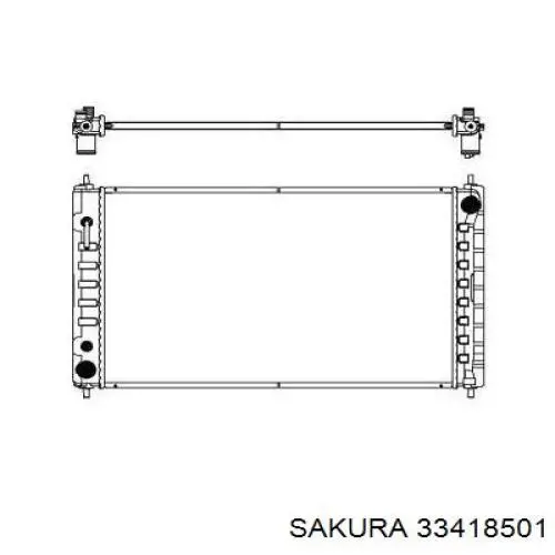 Радіатор основний Sakura 33418501 ціна, від 115.42 USD