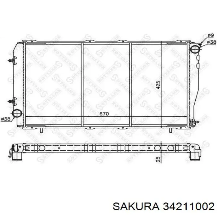 Радіатор основний Subaru 45199AC040 ціна, від 88.65 USD