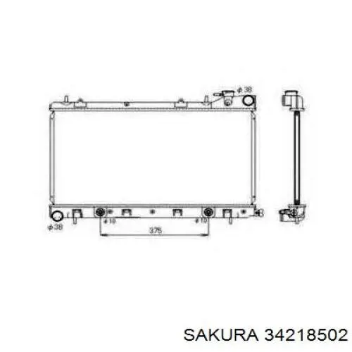 Радіатор 45111SA000 Subaru