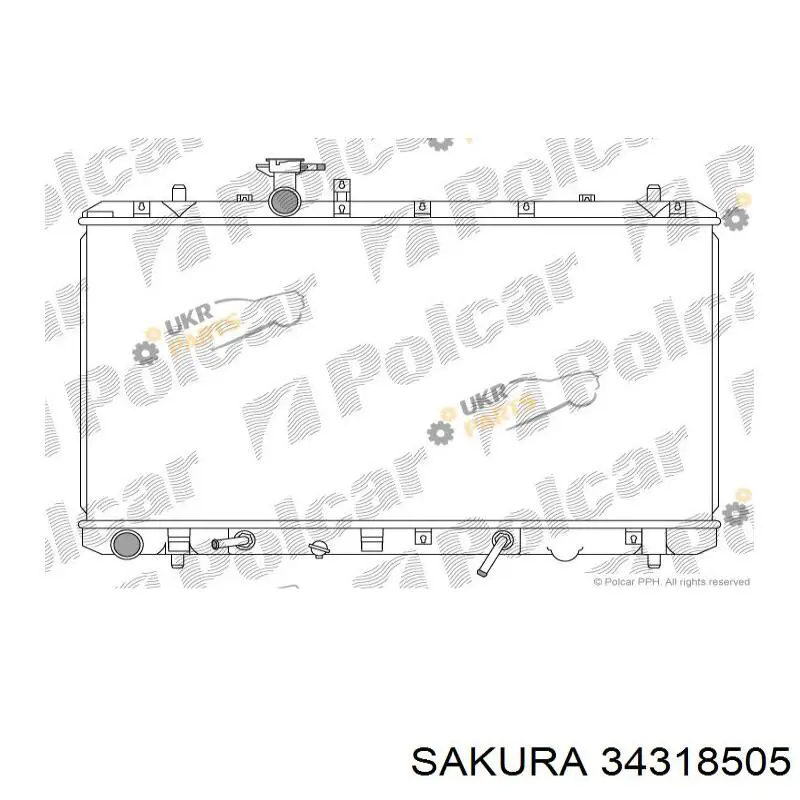 Купити 34318505 Sakura Радіатор двигуна