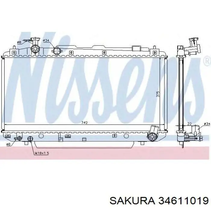 Радіатор основний Koyo PL010984 ціна, від 93.17 USD