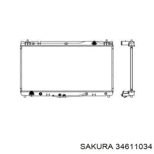 Радіатор охолодження двигуна 34611034 Sakura