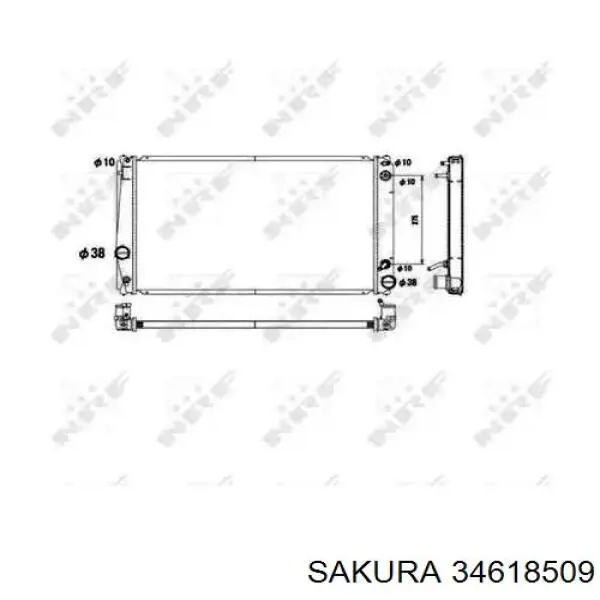 34618509 Sakura радіатор охолодження двигуна