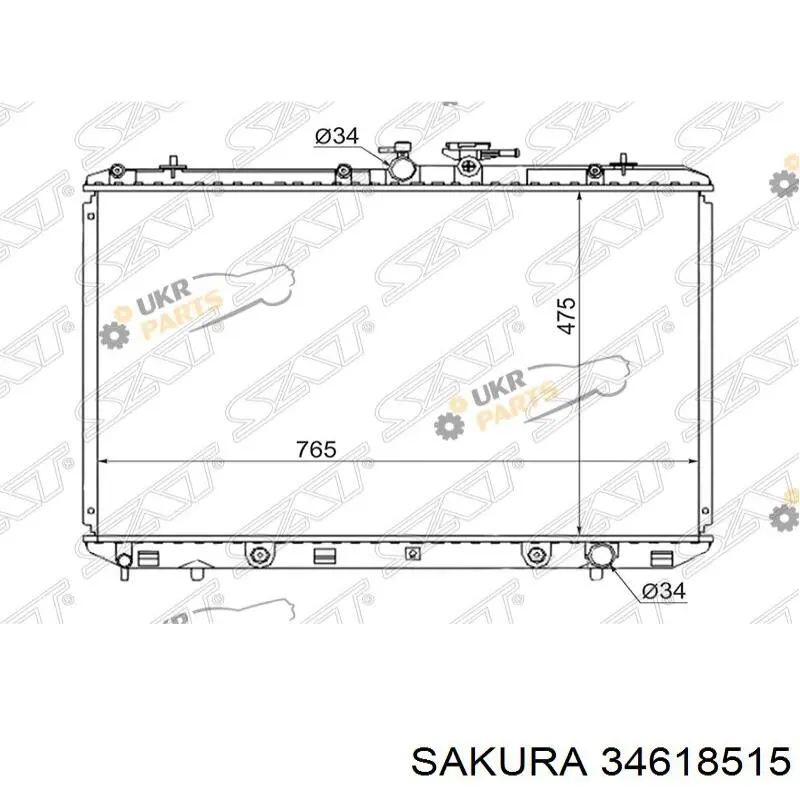 Купити 34618515 Sakura Радіатор двигуна