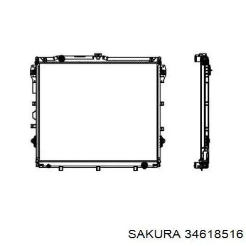 Радіатор охолодження двигуна 34618516 Sakura