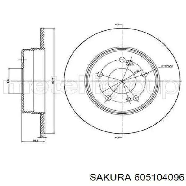 BS9467C Optimal Дискові гальма
