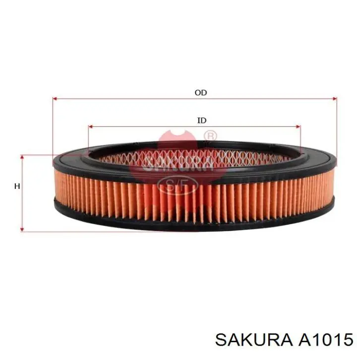 Повітряний фільтр A1015 Sakura