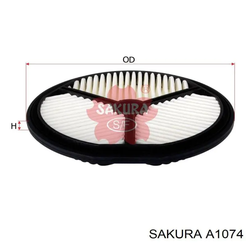 Повітряний фільтр A1074 Sakura