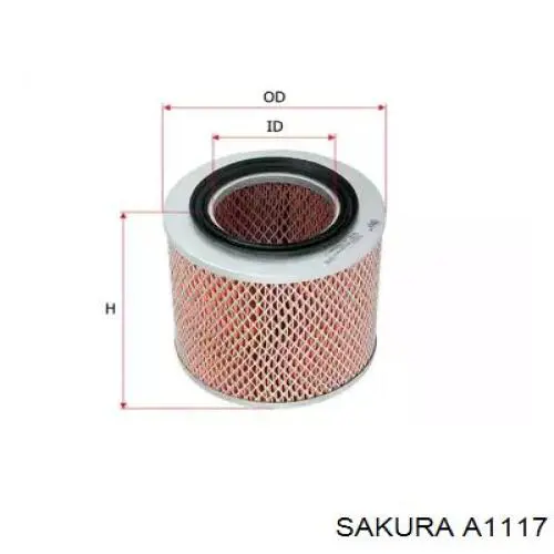 Елемент повітряного фільтра Sakura A1117 ціна, від 7.75 USD