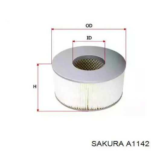 Фільтр повітряний A1142 Sakura