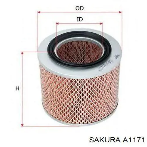 Елемент повітряного фільтра Sakura A1171 ціна, від 6.12 USD
