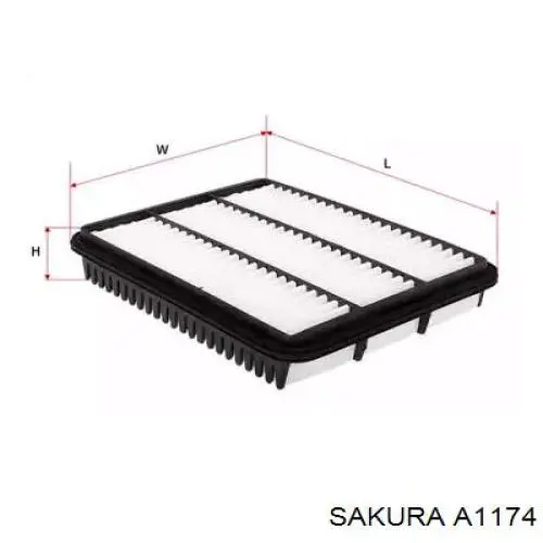 Елемент повітряного фільтра Sakura A1174 ціна, від 6.55 USD