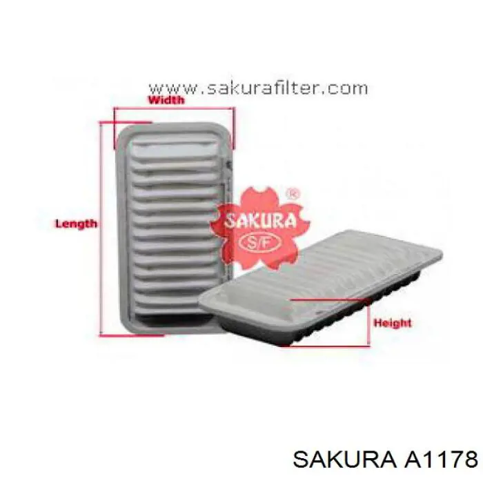 A1178 Sakura фільтр повітряний