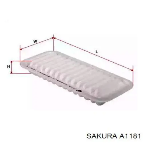 Купити A1181 Sakura Автомобільний фільтр повітря