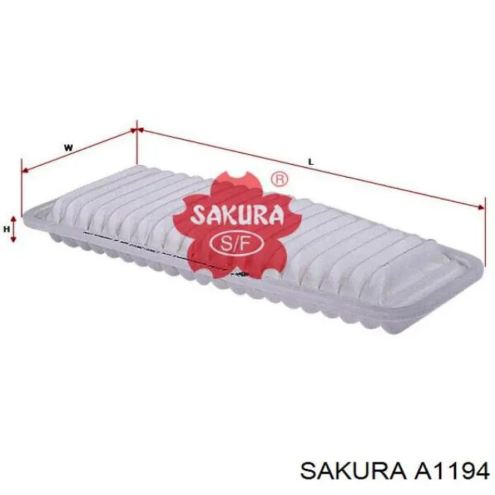Повітряний фільтр A1194 Sakura
