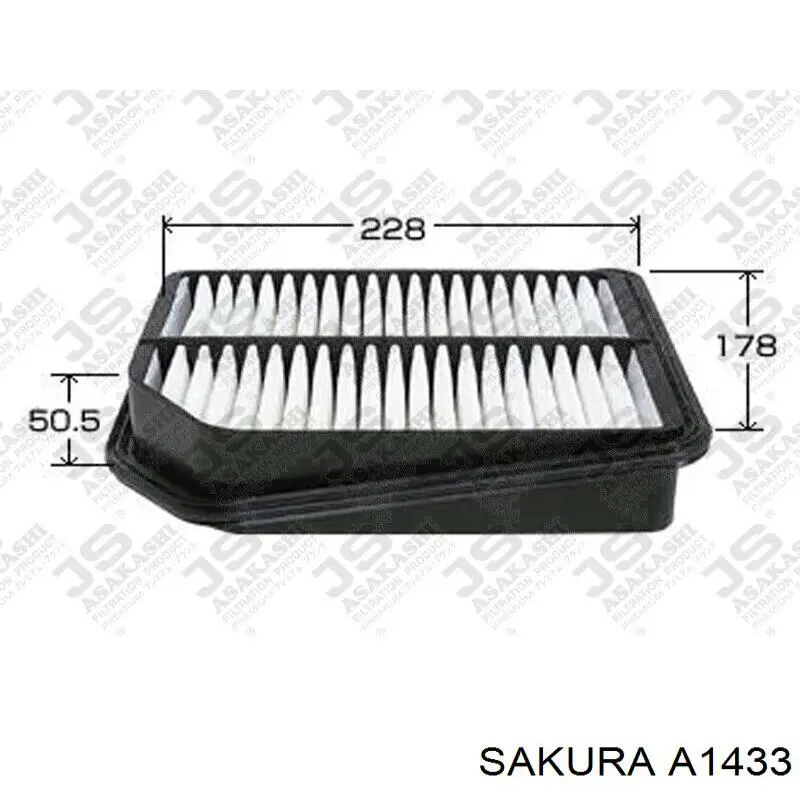 A1433 Sakura фільтр повітряний