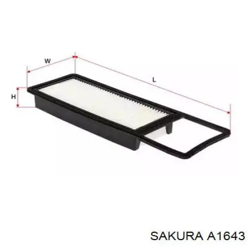 Повітряний фільтр A1643 Sakura