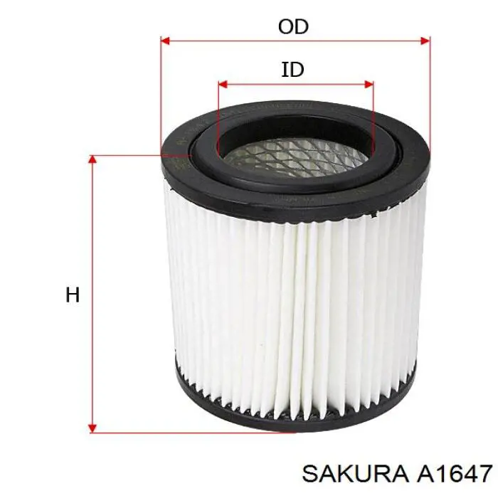 Елемент повітряного фільтра Sakura A1647 ціна, від 7.07 USD