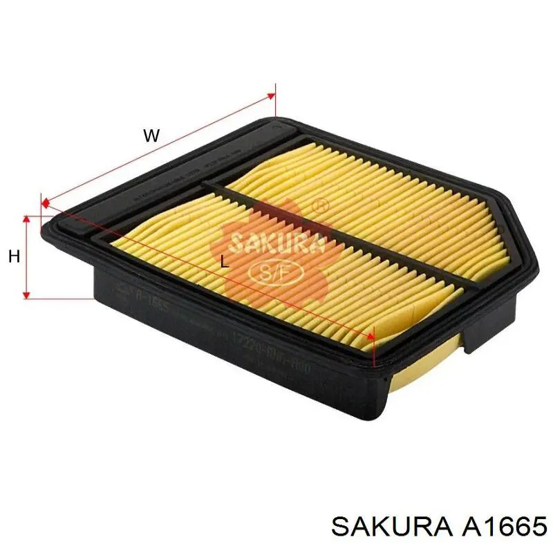 Купити A1665 Sakura Автомобільний фільтр повітря