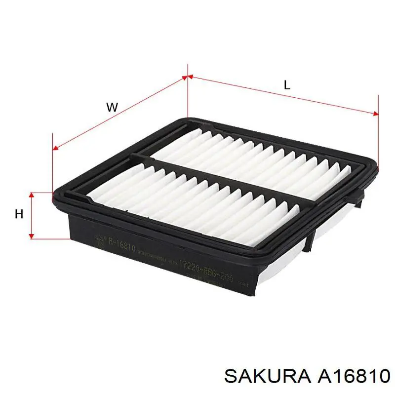 Повітряний фільтр A16810 Sakura