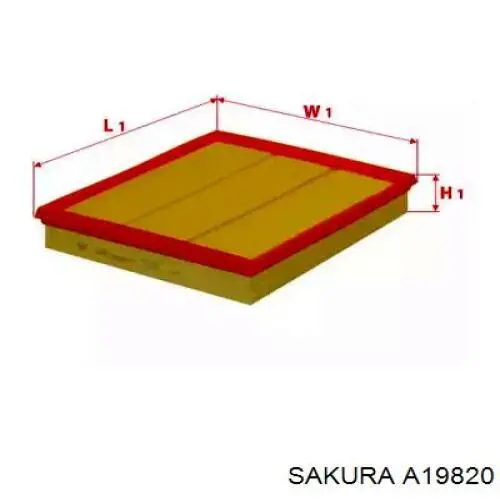 Елемент повітряного фільтра Sakura A19820 ціна, від 5.46 USD