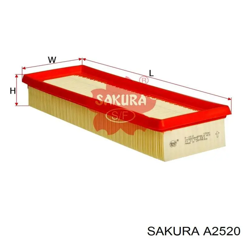 Повітряний фільтр A2520 Sakura