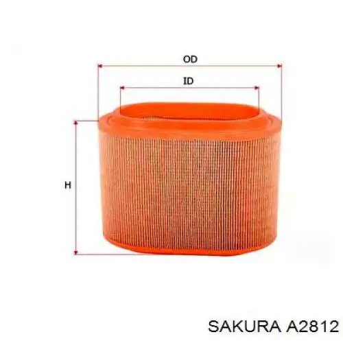 A2812 Sakura фільтр повітряний