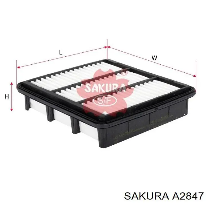Купити A2847 Sakura Автомобільний фільтр повітря
