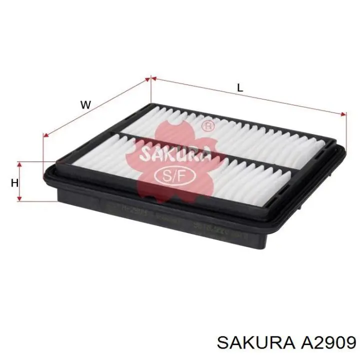 Елемент повітряного фільтра Sakura A2909 ціна, від 3.08 USD