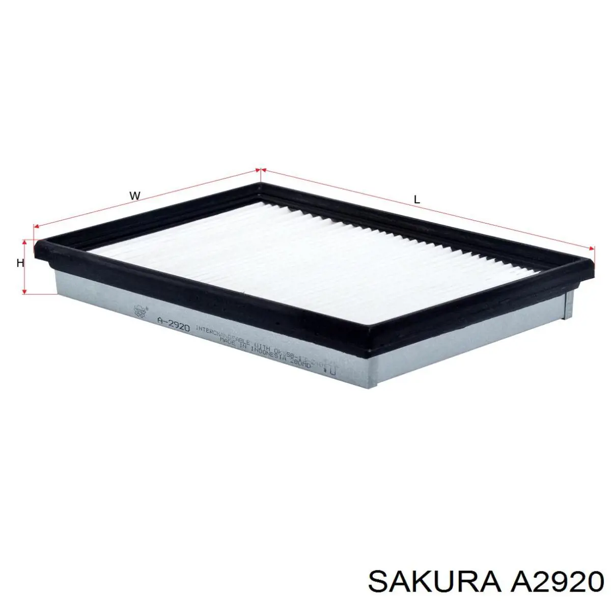 Купити A2920 Sakura Автомобільний фільтр повітря