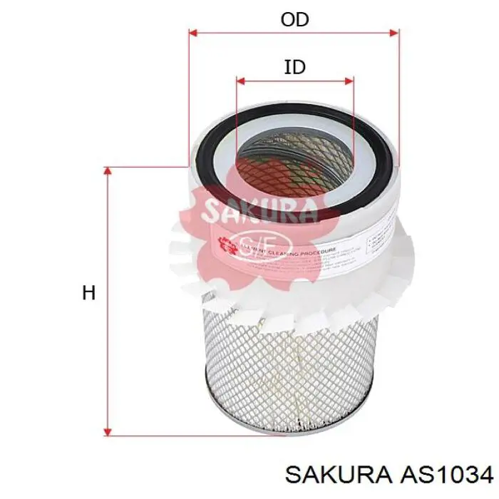 Фільтр повітряний AS1034 Sakura