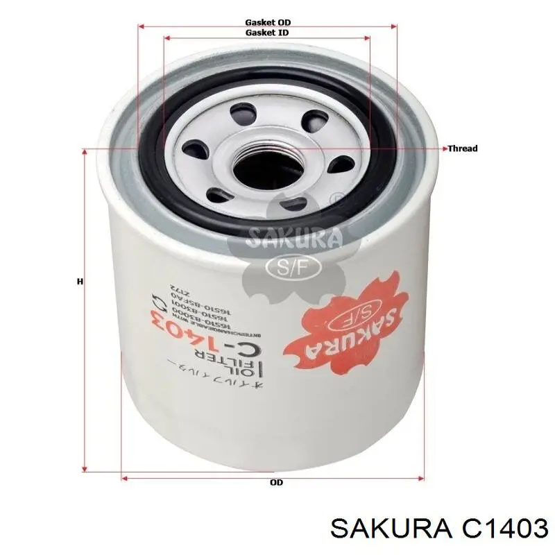 Купити C1403 Sakura Фільтр очищення масла відцентровий