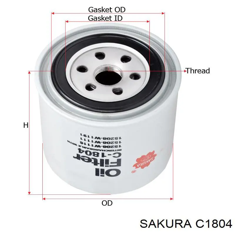 Масляний фільтр C1804 Sakura